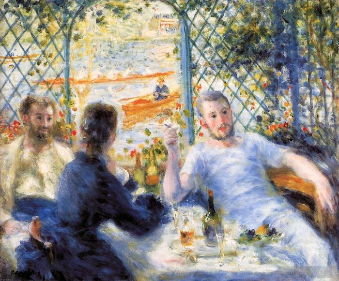 Pierre-Auguste Renoir Oil Painting - The canoeists luncheon