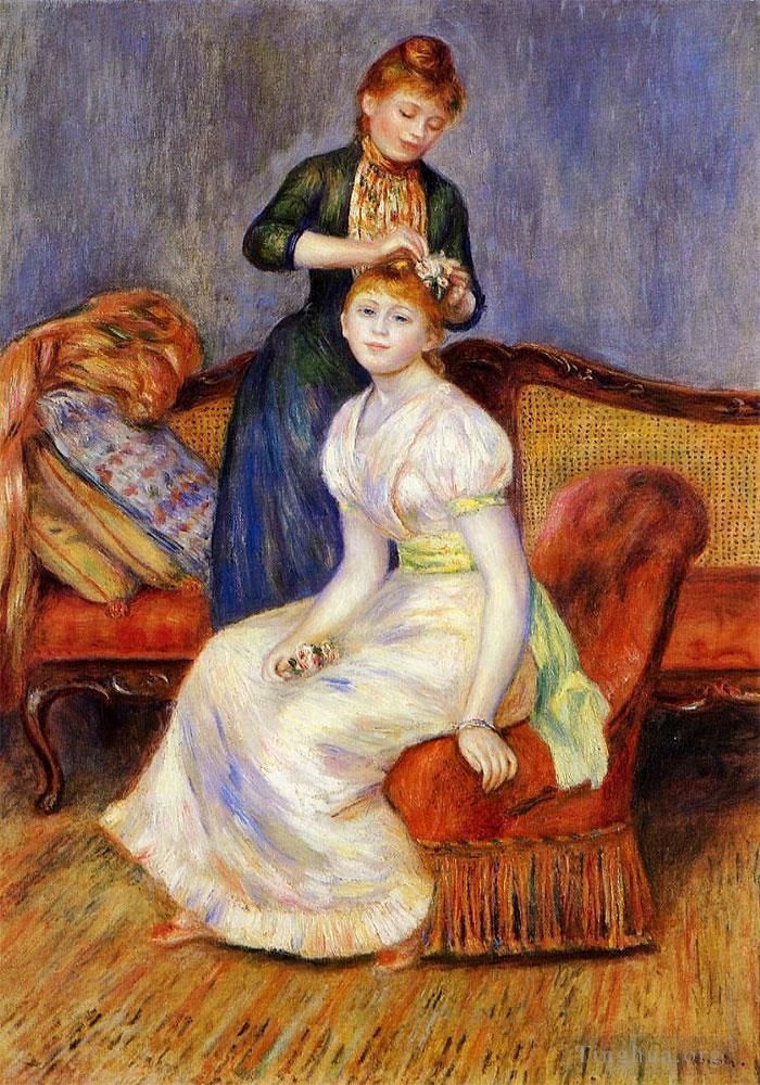 Pierre-Auguste Renoir Oil Painting - The coiffure