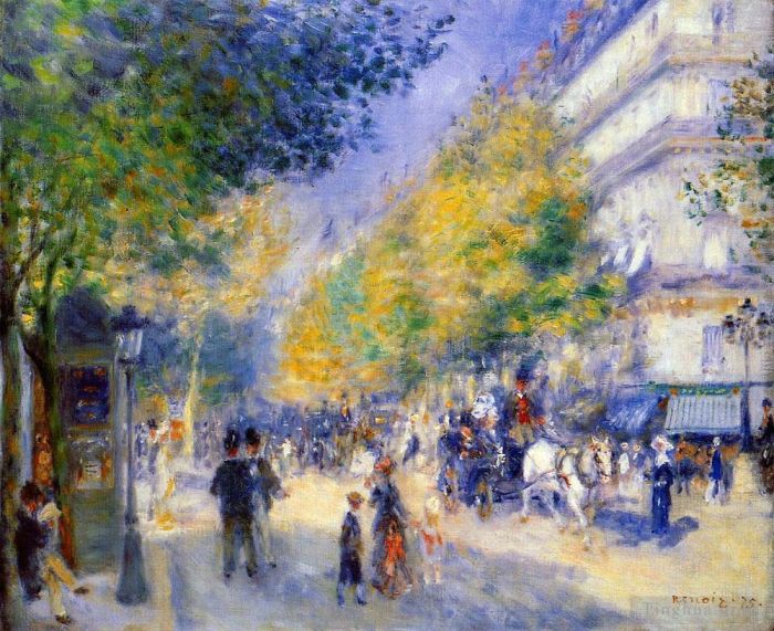 Pierre-Auguste Renoir Oil Painting - The Grands Boulevards