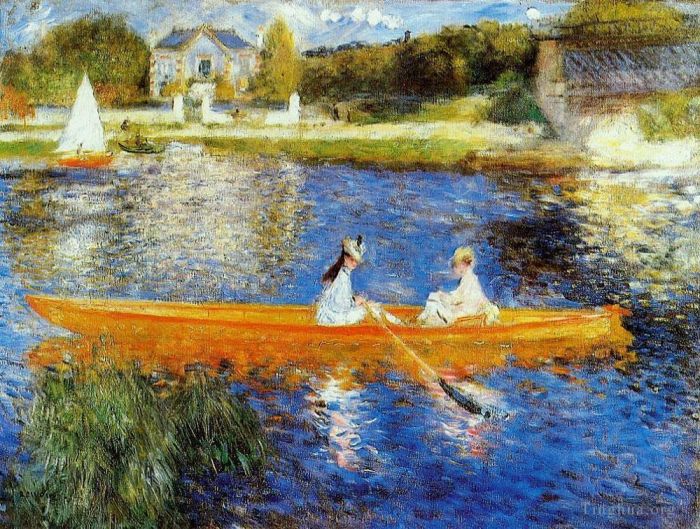 Pierre-Auguste Renoir Oil Painting - The Seine at Asnieres (The Skiff)
