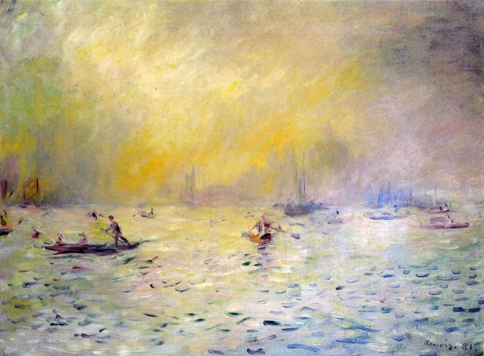 Pierre-Auguste Renoir Oil Painting - View of Venice Fog