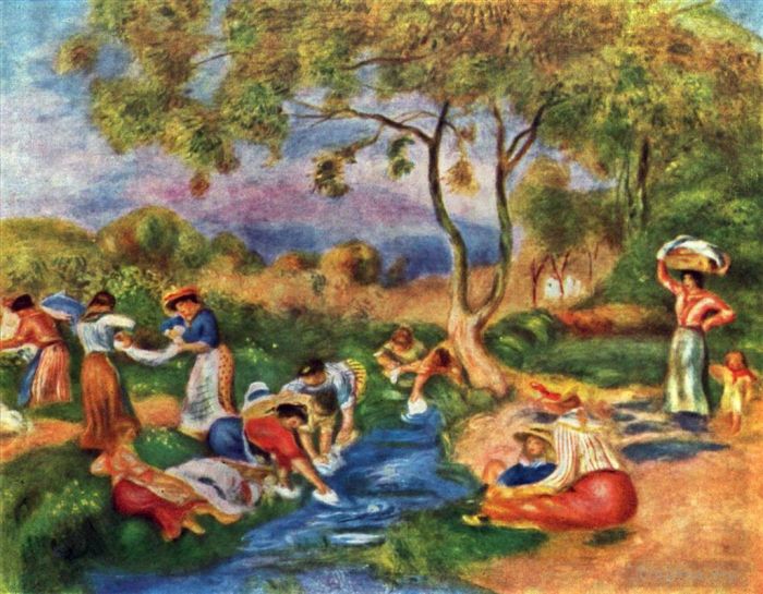 Pierre-Auguste Renoir Oil Painting - Washerwomen