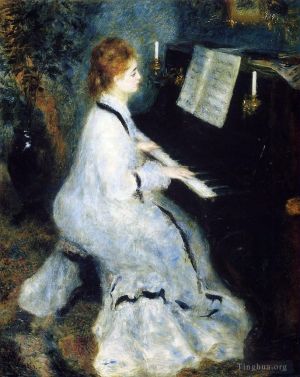 Artist Pierre-Auguste Renoir's Work - Woman at the piano