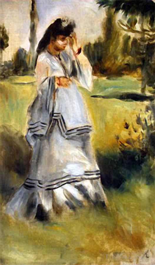 Pierre-Auguste Renoir Oil Painting - Woman in a park