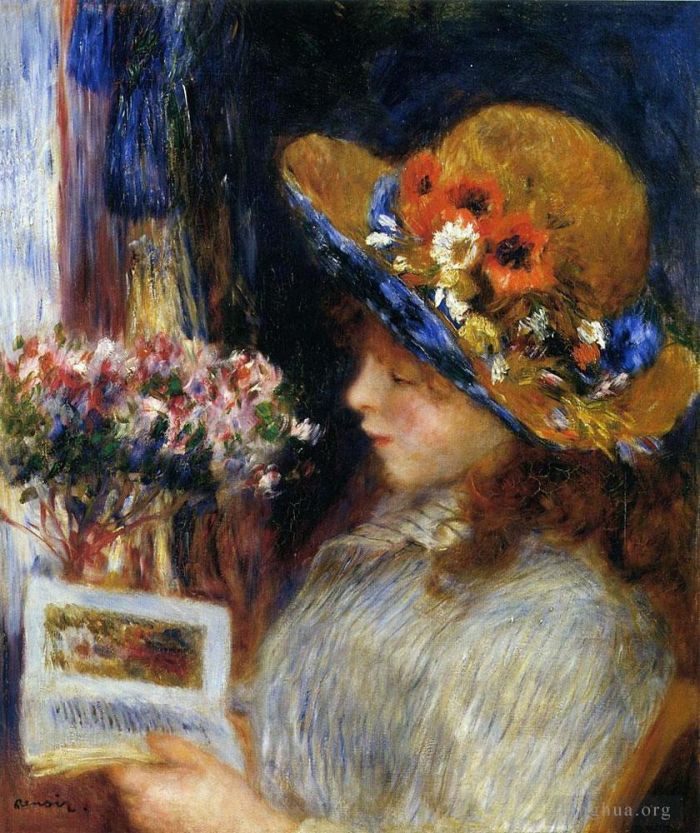Pierre-Auguste Renoir Oil Painting - Young girl reading