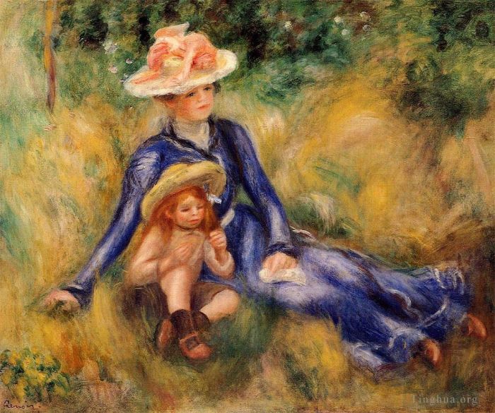 Pierre-Auguste Renoir Oil Painting - Yvonne and jean