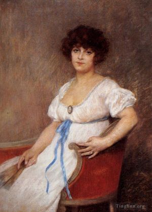 Artist Pierre Carrier-Belleuse's Work - Portrait Of A Seated Lady