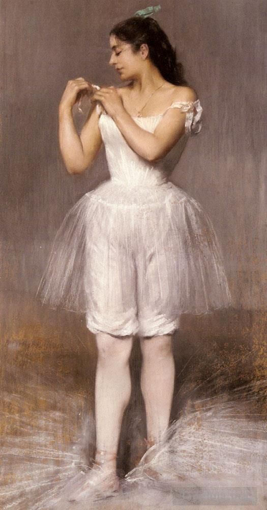 Pierre Carrier-Belleuse Oil Painting - The Ballerina ballet dancer