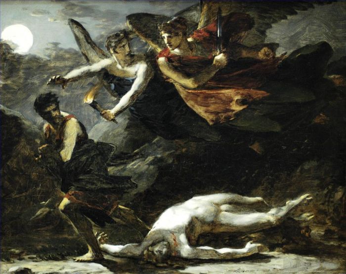 Pierre-Paul Prud'hon Oil Painting - Justice and Divine Vengeance Pursuing Crime study