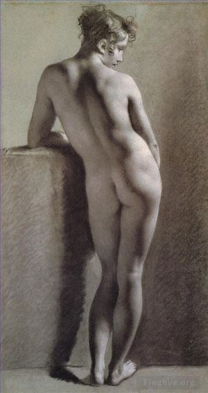 Artist Pierre-Paul Prud'hon's Work - Standing Female Nude Seen from the Back
