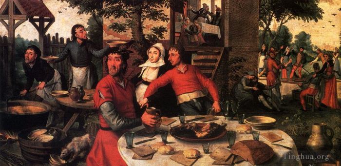 Pieter Aertsen Oil Painting - Aersten Pieter Peasant s Feast