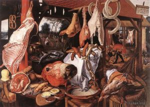 Artist Pieter Aertsen's Work - Butchers Stall