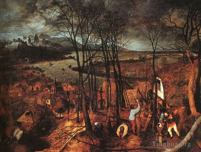 Pieter Brueghel the Elder Oil Painting - Gloomy Day