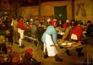 Artist Pieter Brueghel the Elder's Work - Peasant Wedding