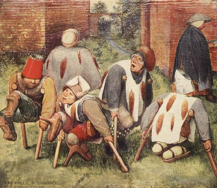 Pieter Brueghel the Elder Oil Painting - The Beggars