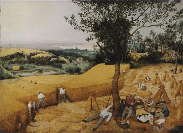Pieter Brueghel the Elder Oil Painting - The Harvesters