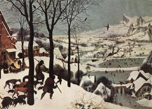 Artist Pieter Brueghel the Elder's Work - The Hunters in the Snow (The Return of the Hunters)