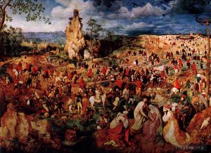 Artist Pieter Brueghel the Elder's Work - The Procession to Calvary