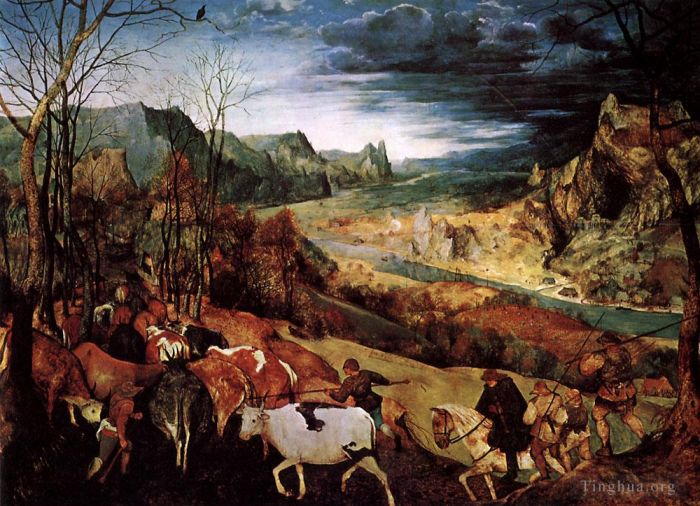 Pieter Brueghel the Elder Oil Painting - The Return of the Herd
