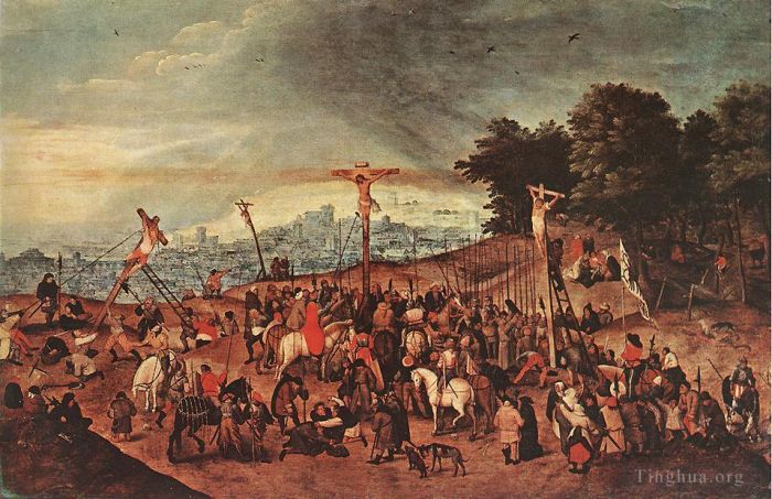 Pieter Bruegel the Younger Oil Painting - Crucifixion
