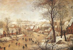 Artist Pieter Bruegel the Younger's Work - Winter Landscape With A Bird Trap
