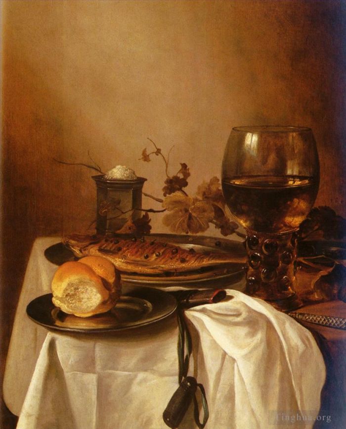 Pieter Claesz Oil Painting - 159to 166A Still Life Of A Roamer