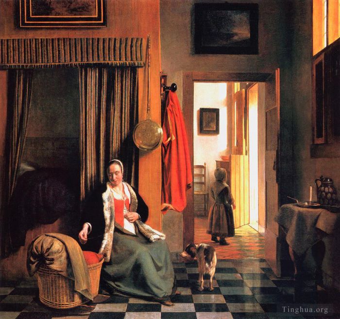 Pieter de Hooch Oil Painting - De Mother