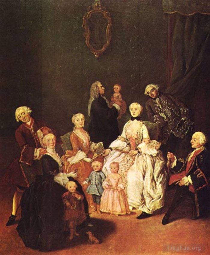 Pietro Longhi Oil Painting - Patrician Family