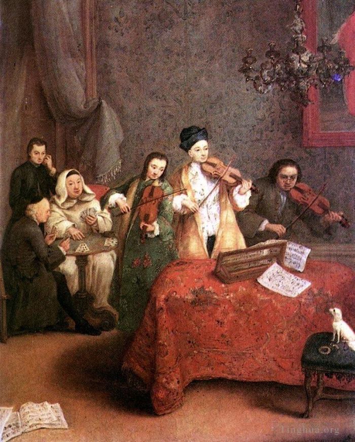 Pietro Longhi Oil Painting - The Concert