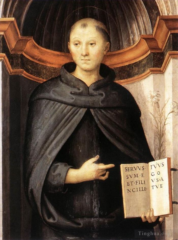 Pietro Perugino Oil Painting - St Nicholas of Tolentino 1507