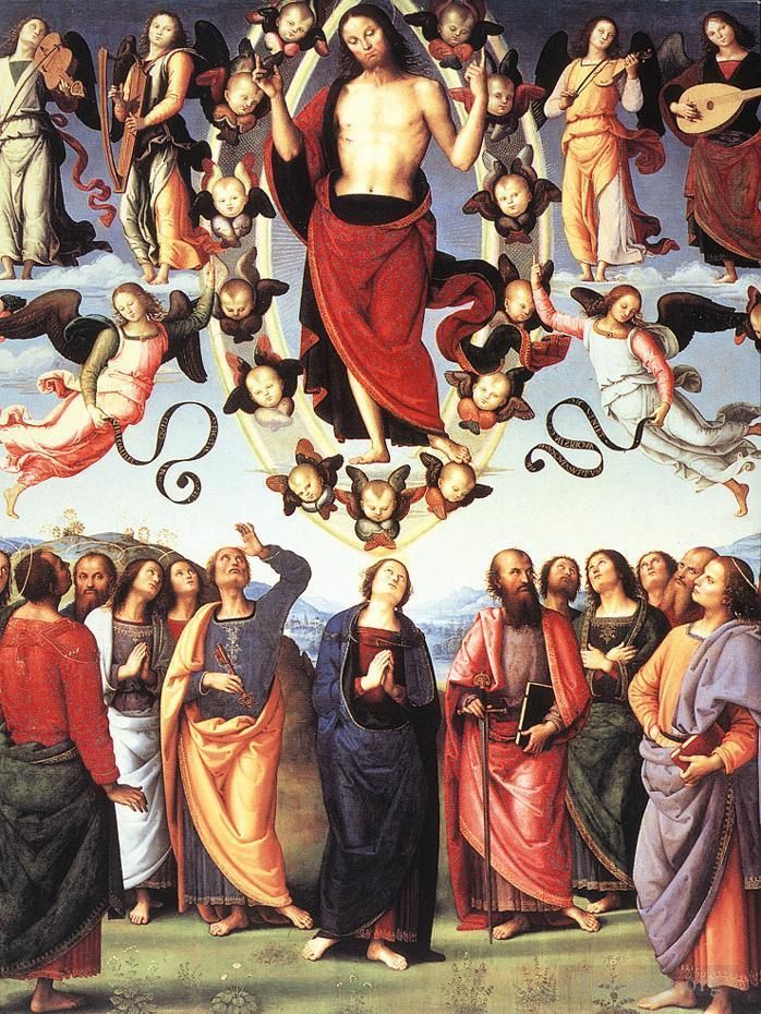 Pietro Perugino Oil Painting - The Ascension of Christ