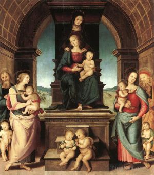 Artist Pietro Perugino's Work - The Family of the Madonna