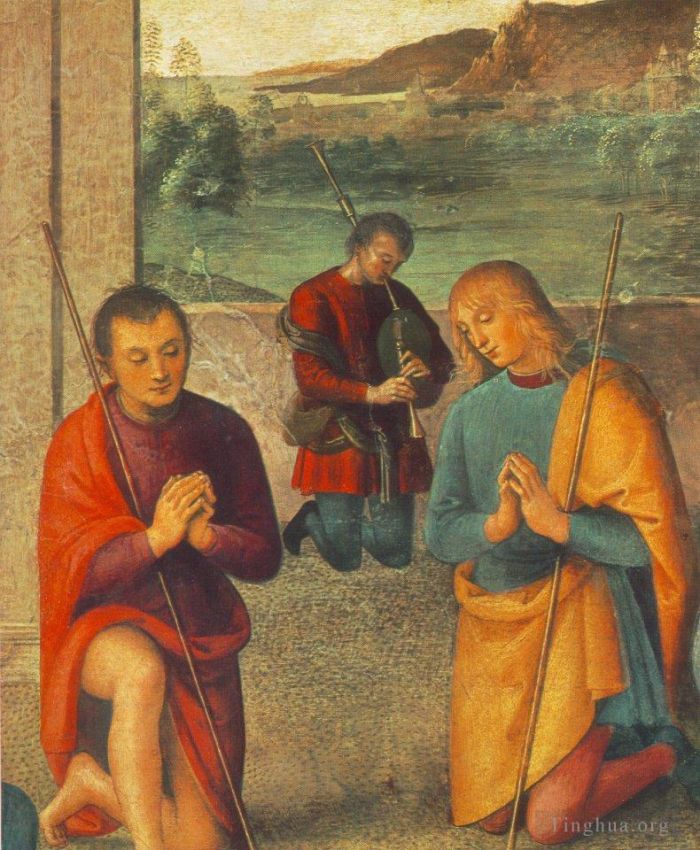 Pietro Perugino Oil Painting - The Presepio 1498detail1