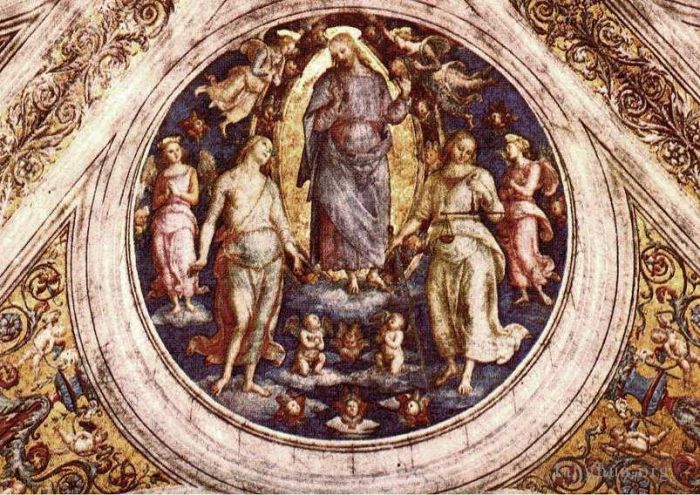 Pietro Perugino Various Paintings - Christ in his Glory