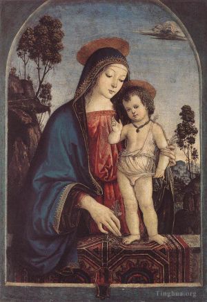 Antique Oil Painting - The Virgin And Child