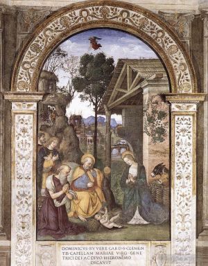 Artist Bernardino di Betto's Work - Adoration Of The Christ Child