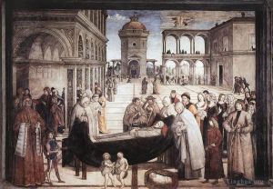 Artist Bernardino di Betto's Work - Death Of St Bernadine