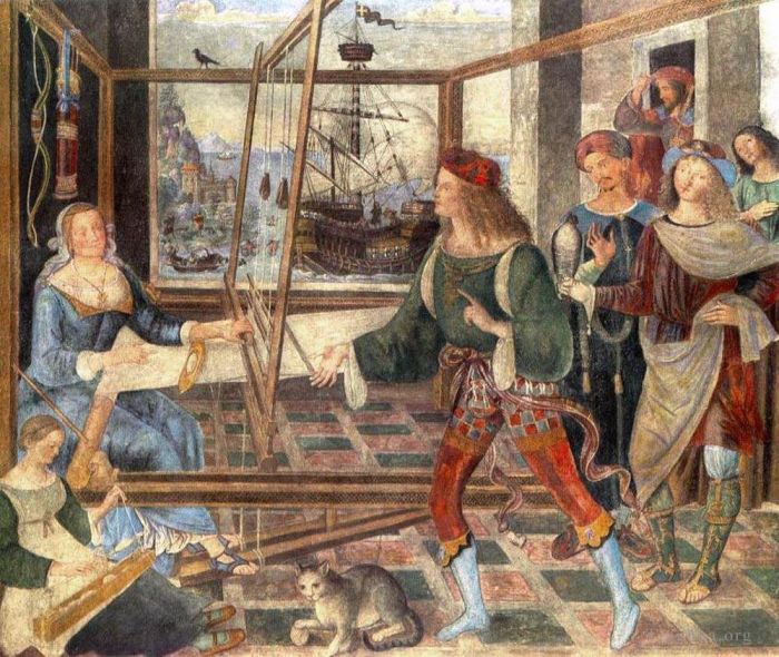 Bernardino di Betto Various Paintings - The Return Of Odysseus