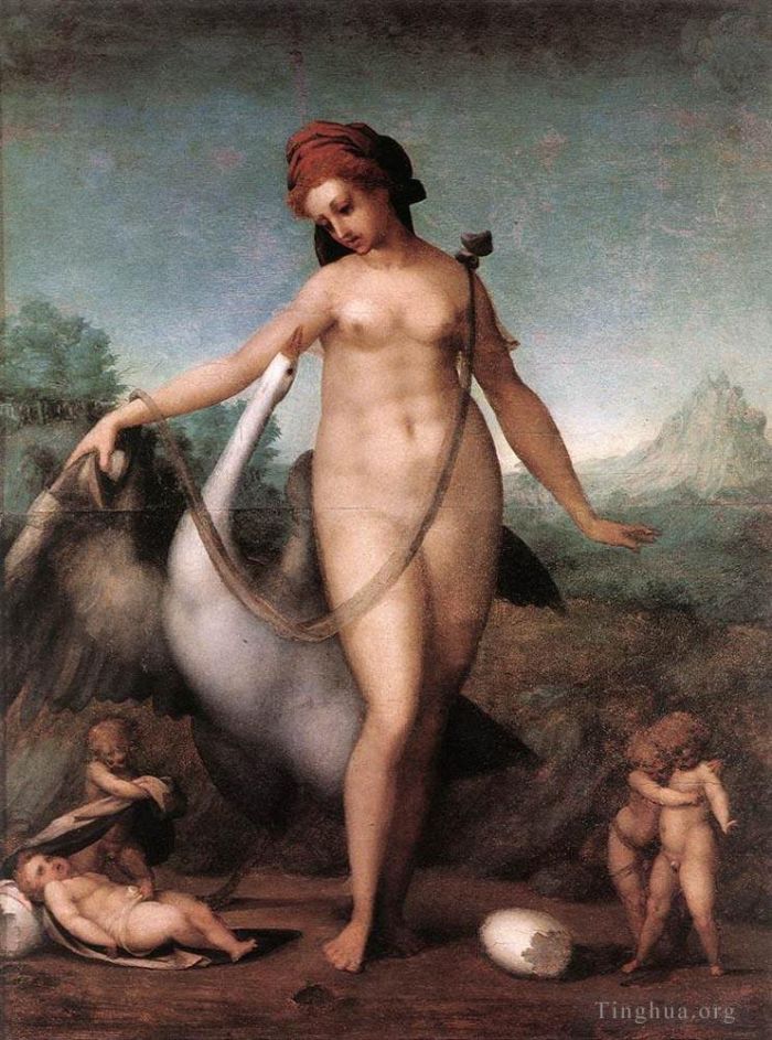 Jacopo da Pontormo Oil Painting - Leda And The Swan