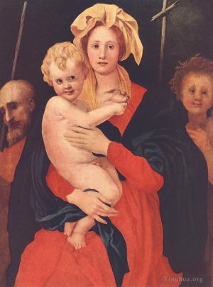 Artist Jacopo da Pontormo's Work - Madonna And Child With St Joseph And Saint John The Baptist