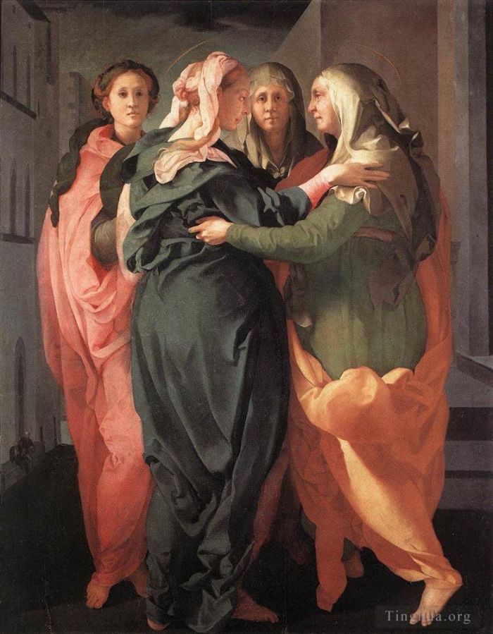 Jacopo da Pontormo Oil Painting - Visitation 1528