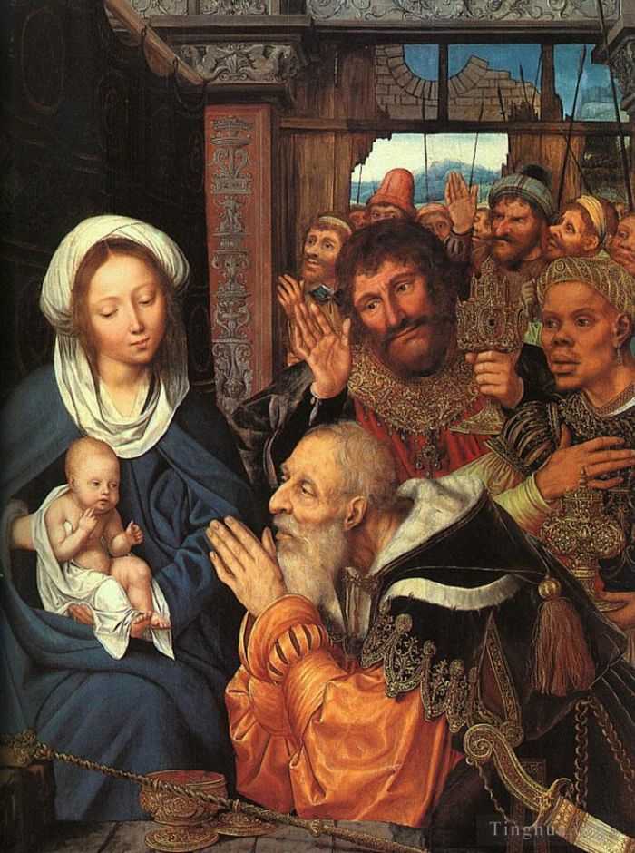 Quentin Matsys Oil Painting - Adoration of the Magi