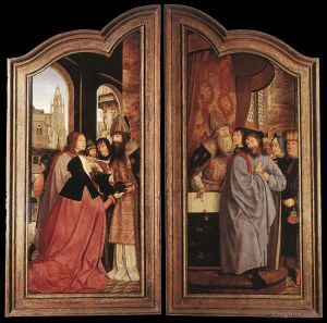 Antique Oil Painting - St Anne Altarpiece closed