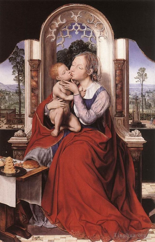 Quentin Matsys Oil Painting - The Virgin Enthroned