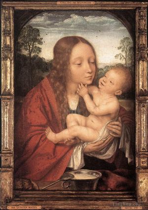 Artist Quentin Matsys's Work - Virgin and Child in a Landscape