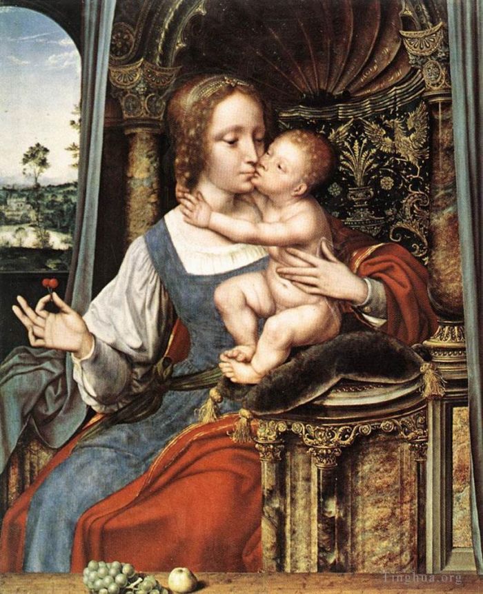 Quentin Matsys Oil Painting - Virgin and Child