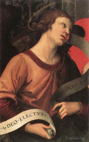 Artist Raphael's Work - Angel fragment of the Baronci Altarpiece