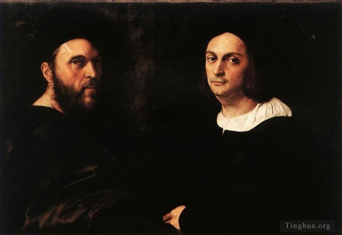 Raphael Oil Painting - Double Portrait
