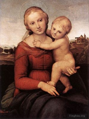 Artist Raphael's Work - Madonna and Child The Small Cowper Madonna