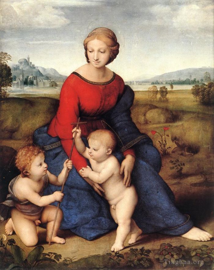 Raphael Oil Painting - Madonna of Belvedere Madonna del Prato
